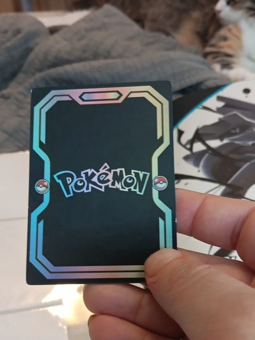 Pokemon Mew Trading Card - Pink, Blue, Purple, Yellow Holographic